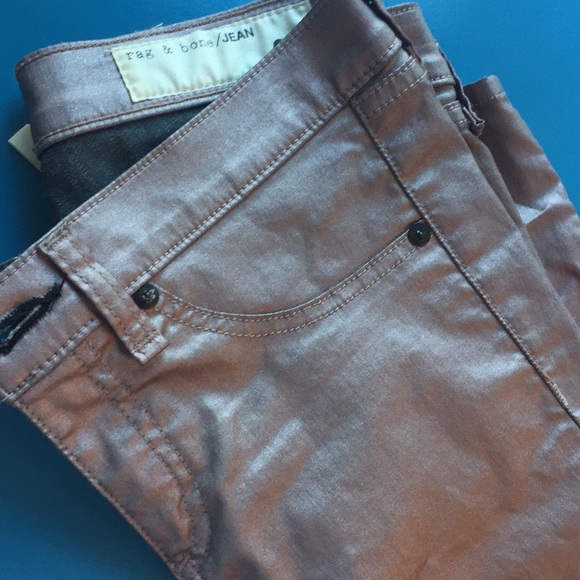 (EUC) Rag & Bone The Legging coated metallic jean - Picture 4 of 10